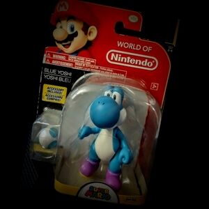 The Big Blue 4" Yoshi - w/Bonus Egg -World of Nintendo - Jakks